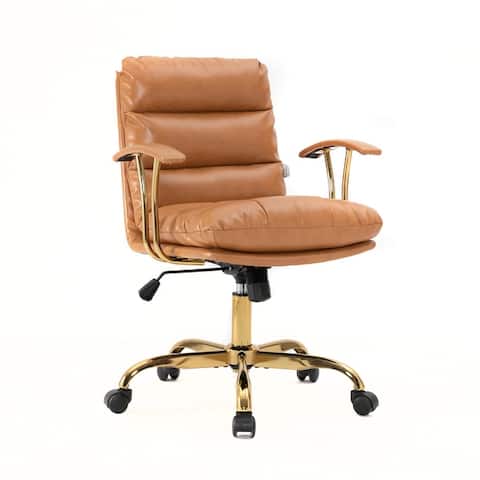 LeisureMod Regina Modern Leather Adjustable Conference Office Chair