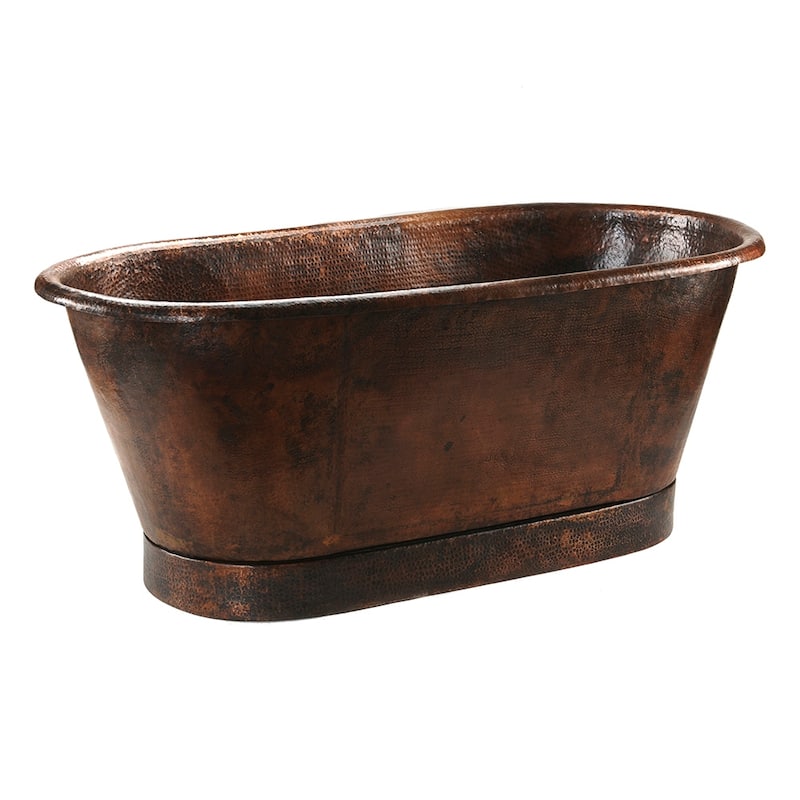 72-in Hammered Copper Modern Style Bathtub in Oil Rubbed Bronze (BTM72DB)