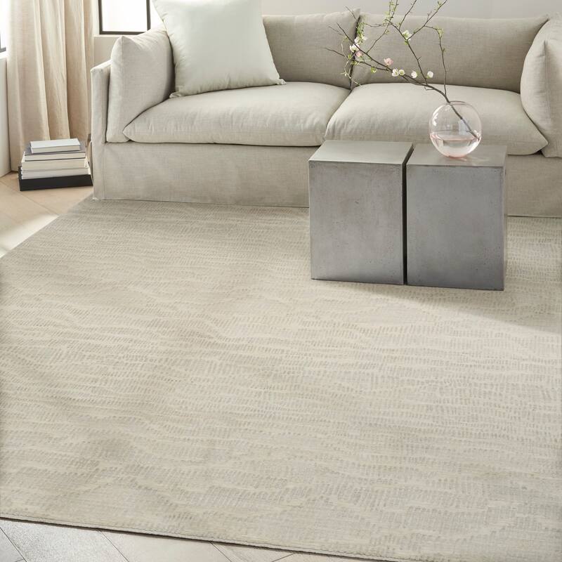 Calvin Klein CK079 Notes Indoor only Grey Abstract Area Rug
