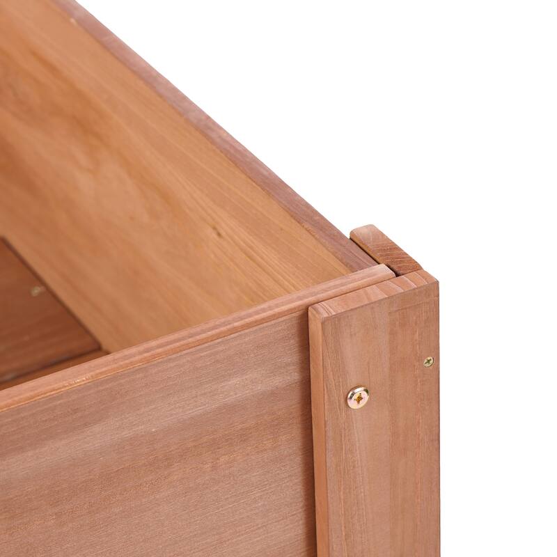 Natural Elevated Planter Box for Outdoor Use with Eco-Friendly Finish