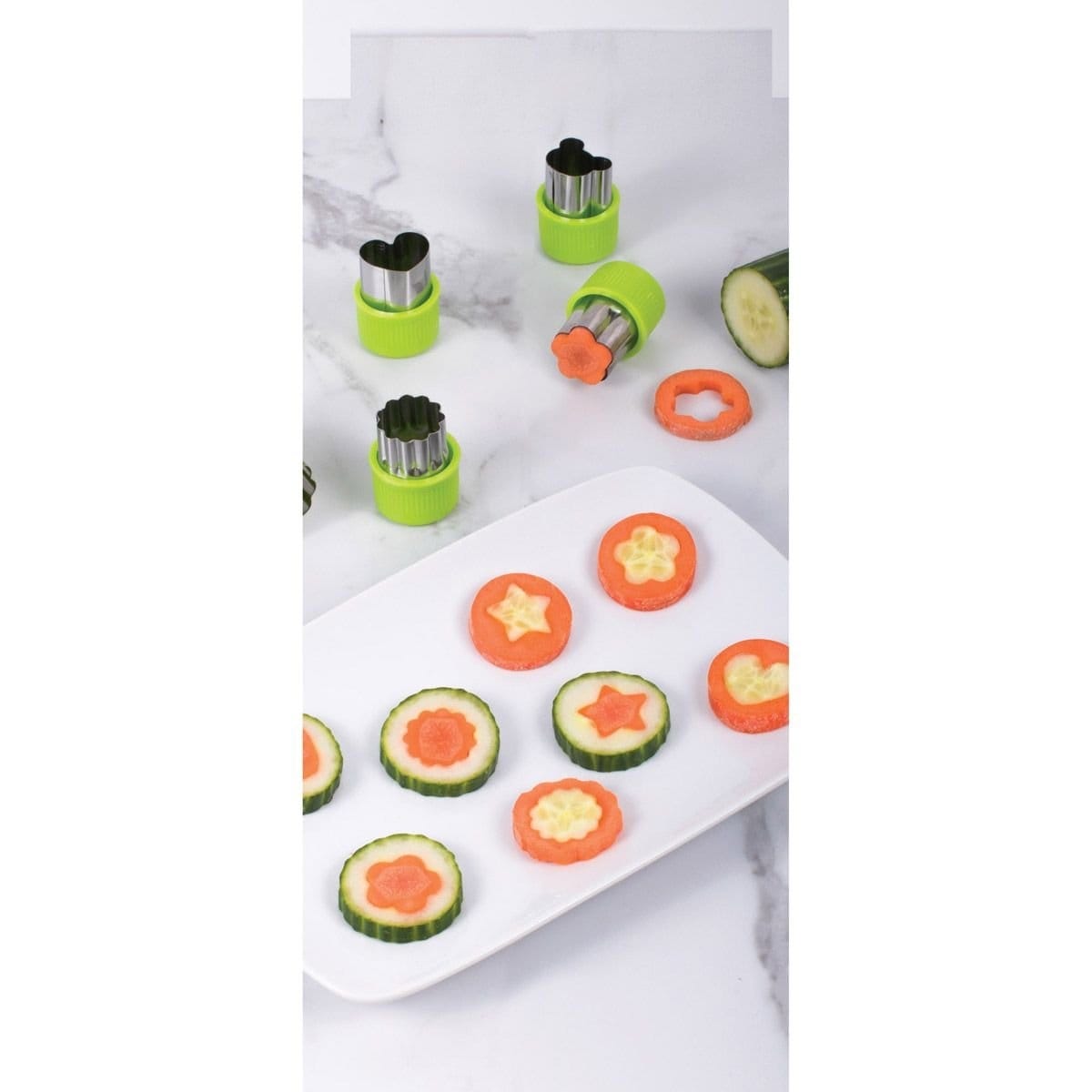 9 Piece Stainless Steel Veggie & Fruit Cutters