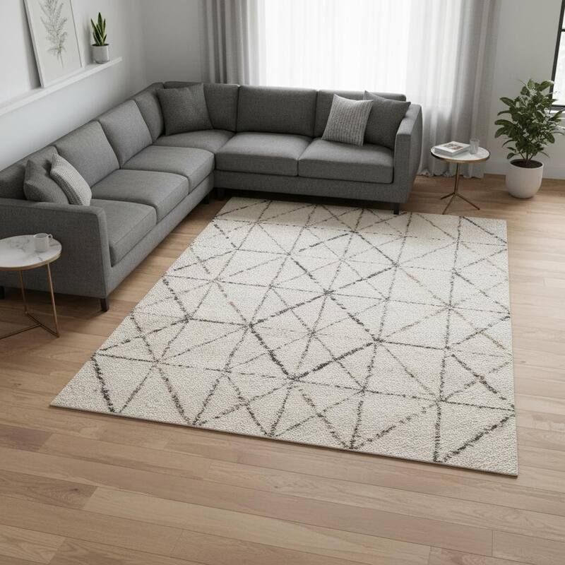 HomeRoots Tribal Modern Rectangle Area Rug - 8' X 11'