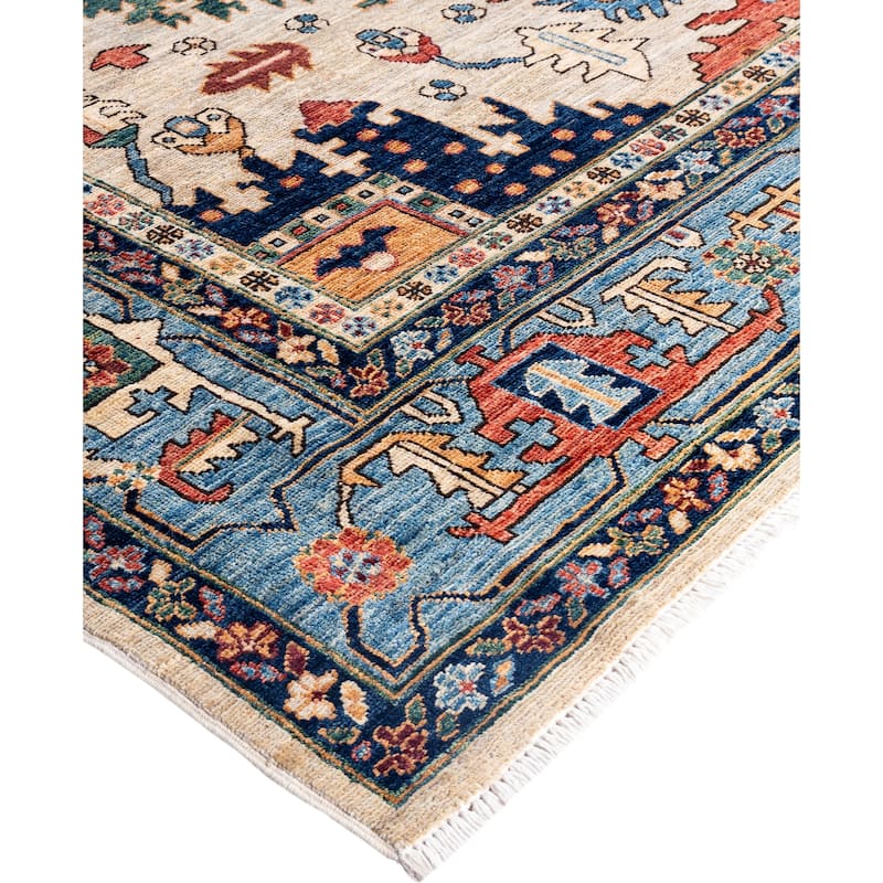 Serapi One-of-a-Kind Hand-Knotted Area Rug - Ivory - 9' 1" x 12' 1"