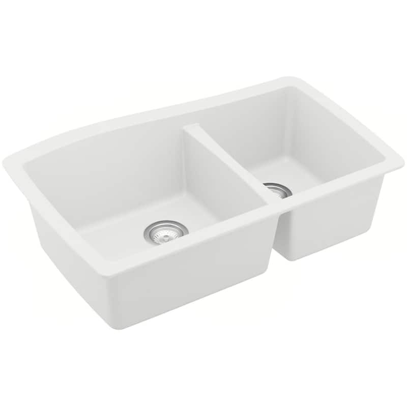 Karran USA QU-721-PK1 Quartz QU 33-1/2" Undermount Double Basin Quartz