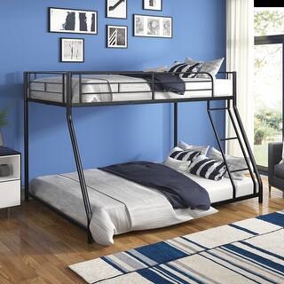 Twin over Full Size Metal Bunk Bed with Heavy-duty Frame