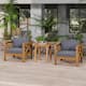 Option Teak Finish+Dark Grey Cushion