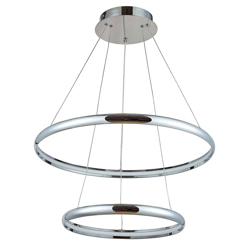 2 Light LED Array Pendant Light in Polished Chrome - Polished Chrome