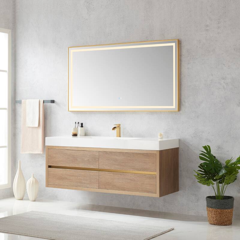 Miseno MV703160 Palencia 60" Wall Mounted Single Basin Vanity Set with