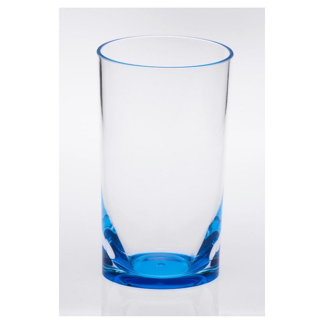 Blue Drinking Glasses Set Of 4 Tumblers Drink Cocktail Water Wine Plastic  10 Oz