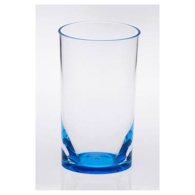LeadingWare Designer Oval Halo Acrylic Hi Ball Tumbler Set of 4 (15oz), Premium Quality Unbreakable Stemless Tumbler