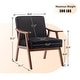 preview thumbnail 73 of 83, Homy Casa Mid-Century Modern Accent Chair, Solid Wood Frame, Extra-Thick Backrest, Wingback Lounge Chair Indoor