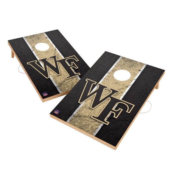 slide 2 of 6, Vintage Wake Forest Demon Deacons 2x4 Tailgate Cornhole Boards Include Carrying Case