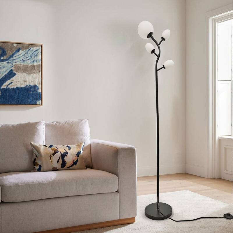 68'' 4-Light Tree Floor Lamp With LED Bulbs Included