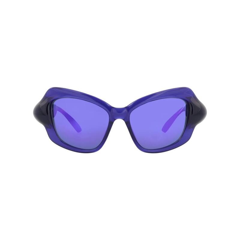 Balenciaga Cat Eye-Frame Bio Injection Sunglasses - Blue Blue Violet - Multi - Grey Lens