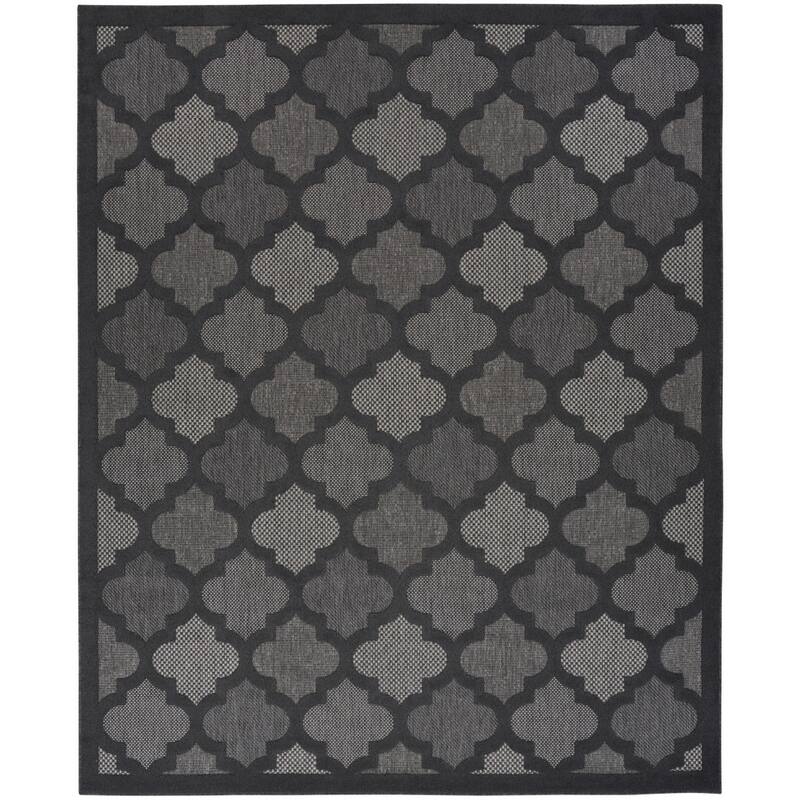 HomeRoots Contemporary Rectangle Outdoor Rug - 9' X 12'
