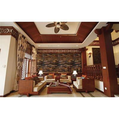 7-7/8" x 23-5/8" x 3/4" Mahogany Solid Hardwood 3D Wood Wallscapes
