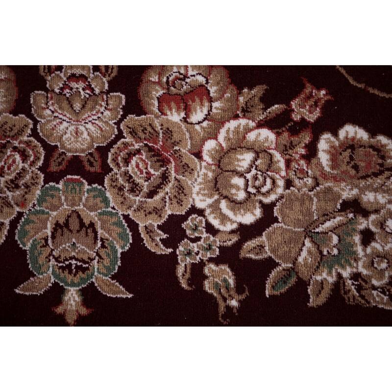 Victorian Style Kashan Turkish Area Rug Machine Made Carpet - 9'10" x 13'2"