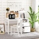 preview thumbnail 3 of 6, COSTARS Kids Study Desk and Chair Sets with Hutch and 2 Storage Drawers