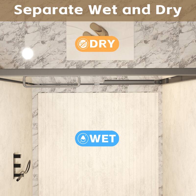 Aluminum Frame Double Sliding Shower Door
