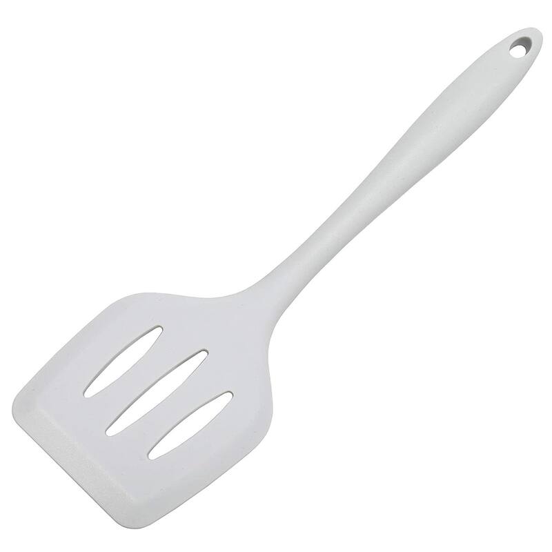 Chef Craft 12" Premium Heat Resistant Silicone Slotted Turner Spatula - Grey