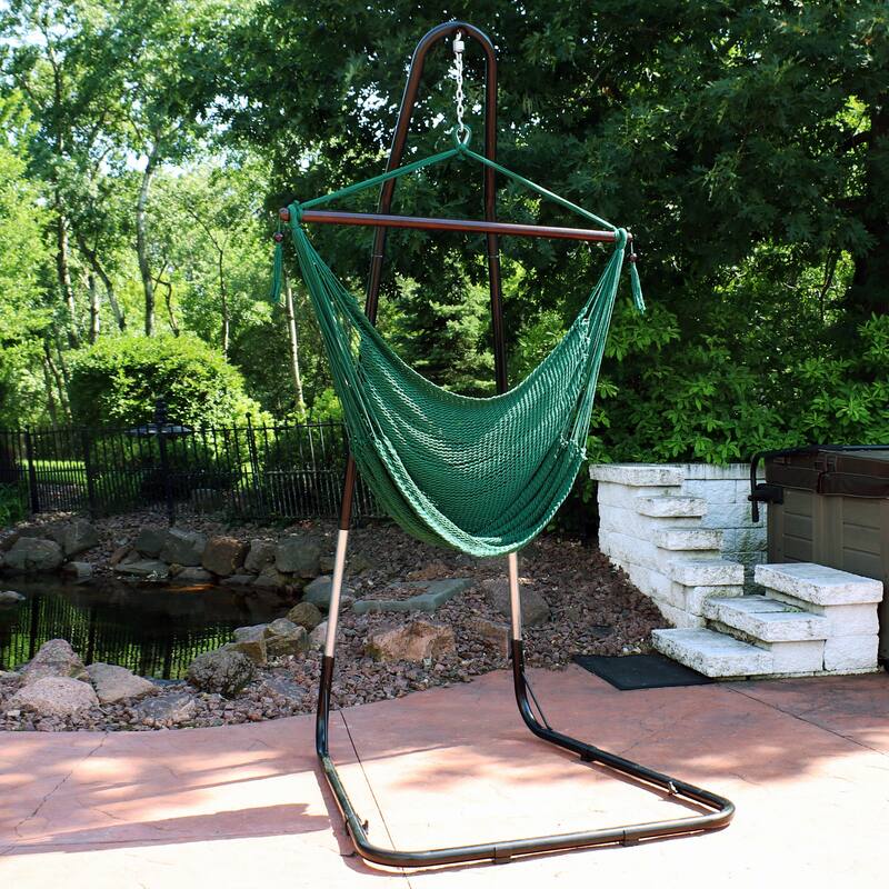 Sunnydaze Caribbean Extra Large Hammock Chair & Adjustable Stand
