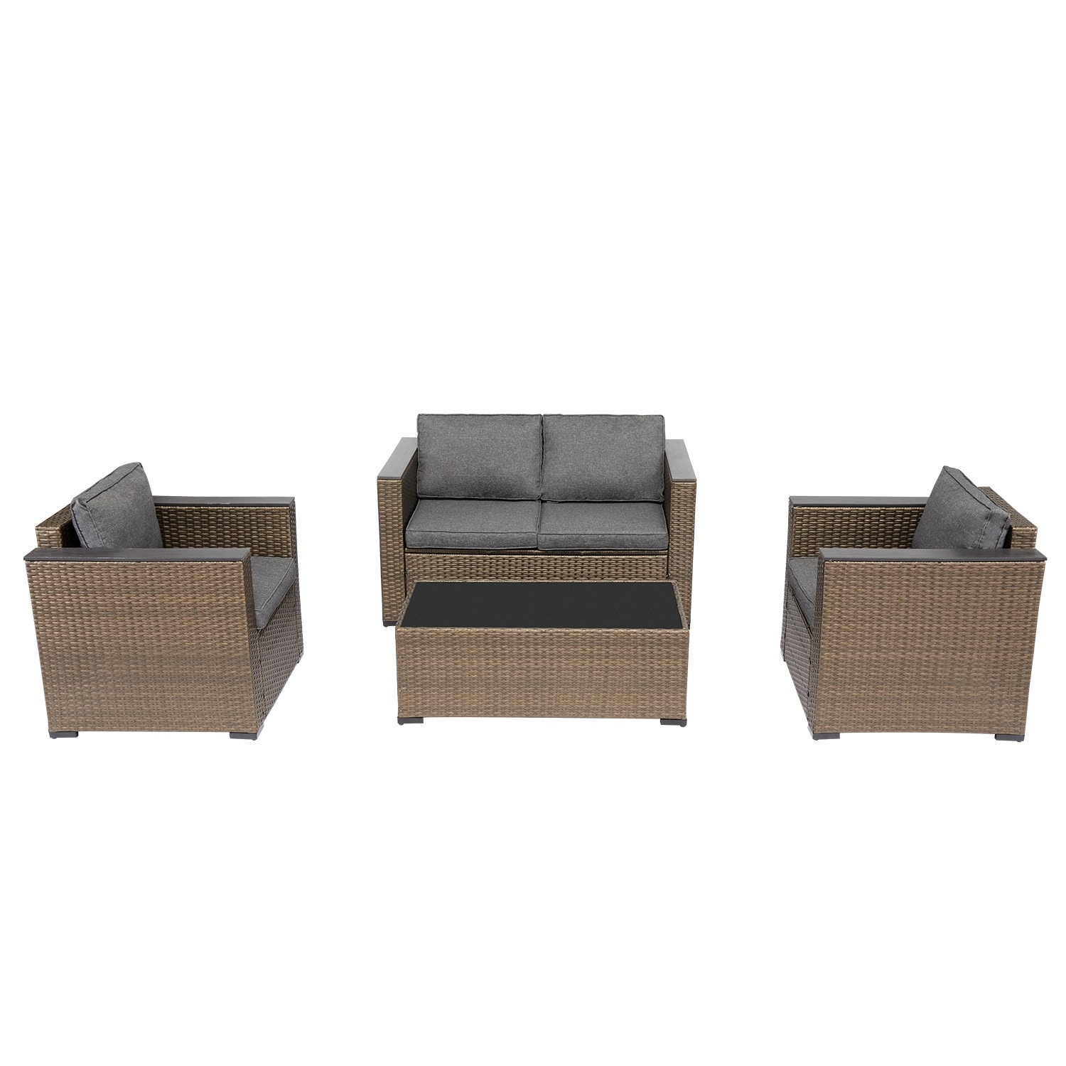 Kinbor 4 piece Wicker Outdoor Patio Furniture Set Bed Bath Beyond 22862950