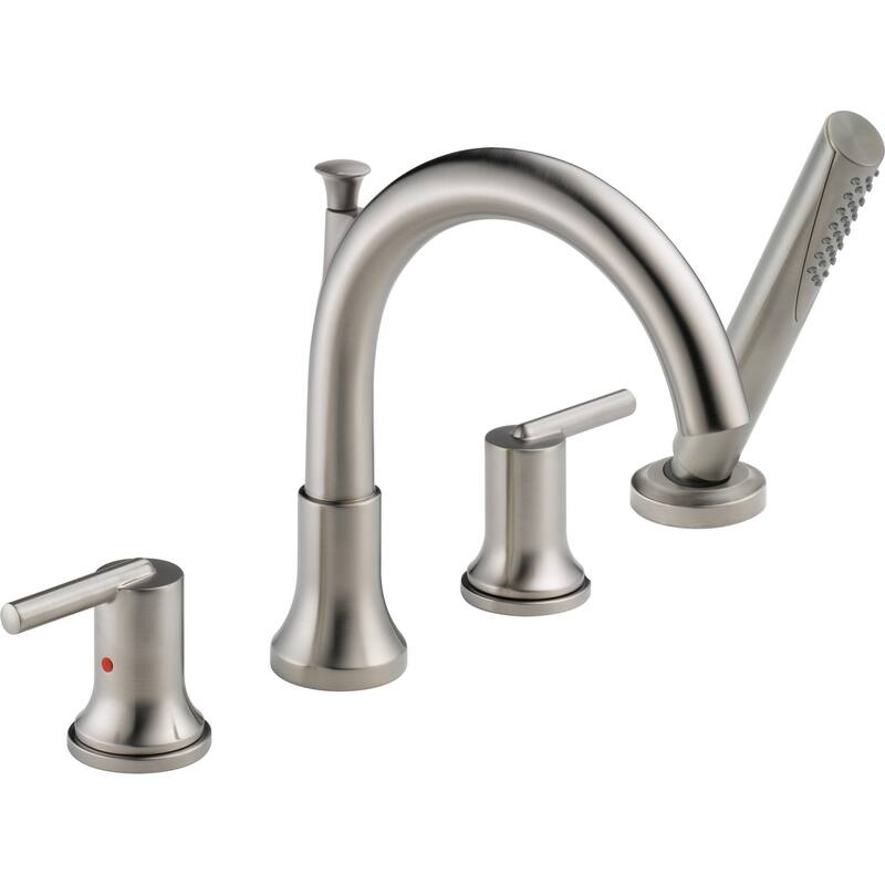 Delta Trinsic Deck Mounted Roman Tub Filler - Includes Hand Shower