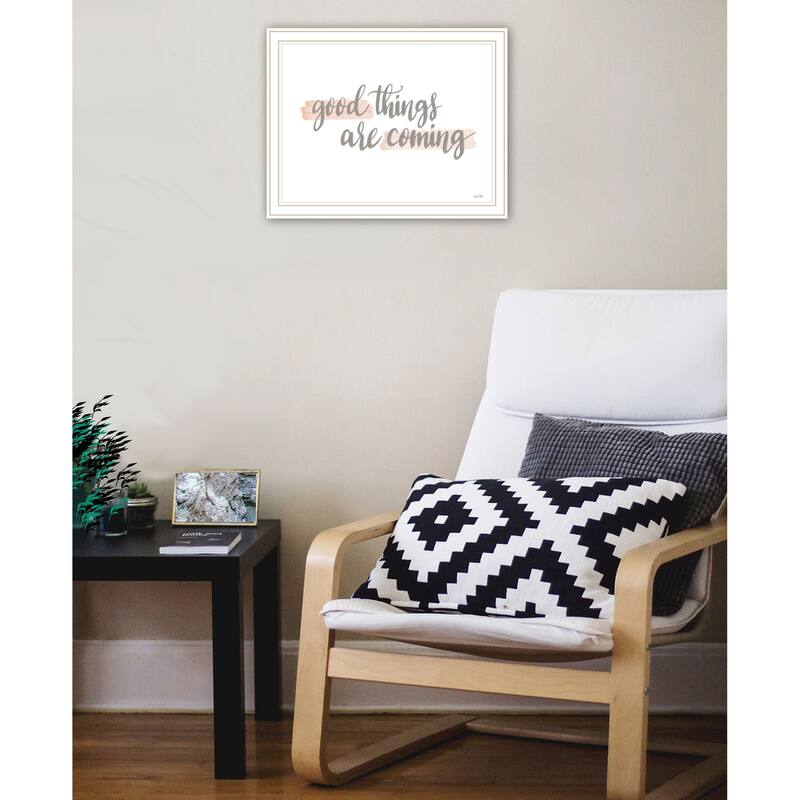TrendyDecor4U Contemporary "Good Things Are Coming" Framed Print Wall Art