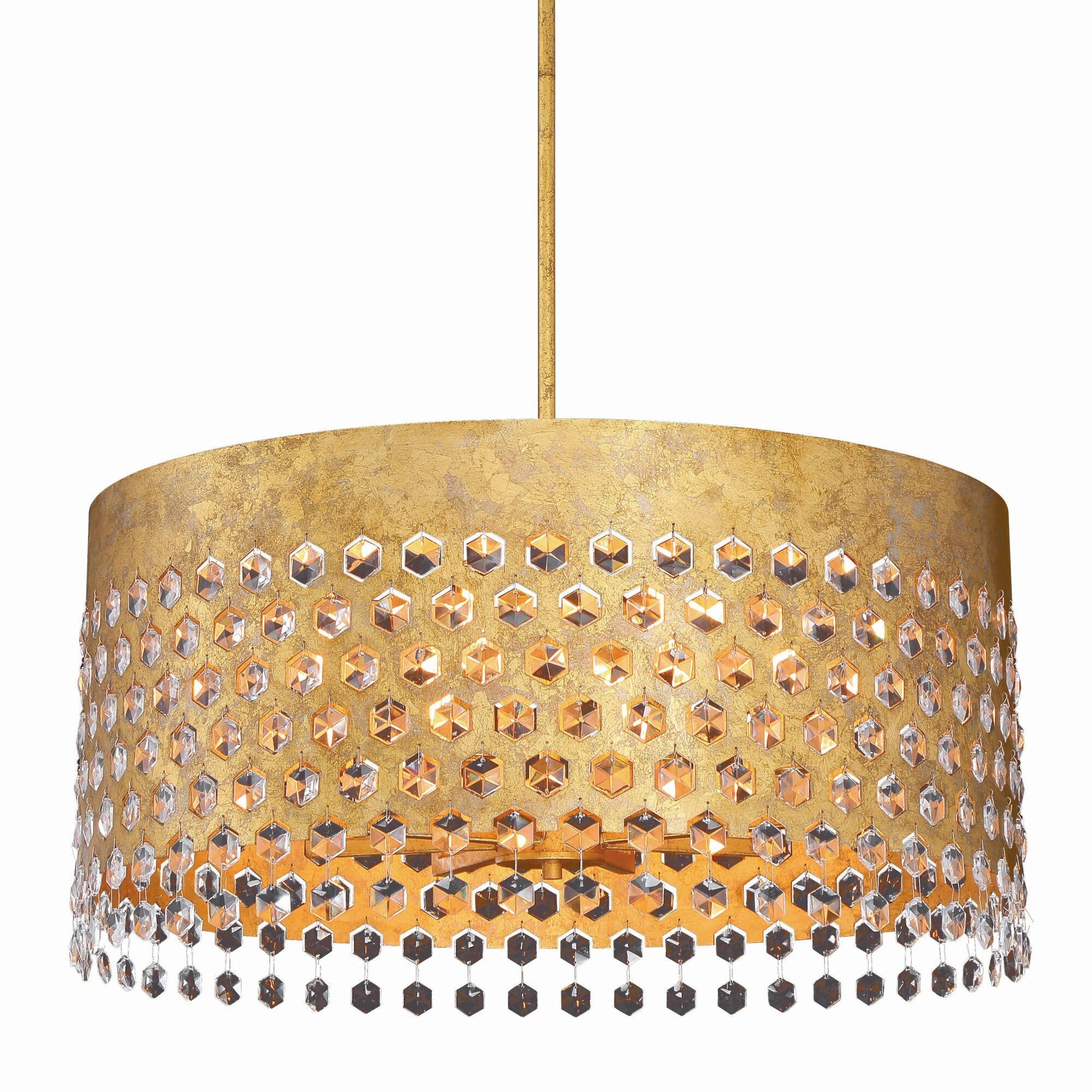 Metropolitan N7658  Kingsmont 8 Light 24" Wide Crystal Drum Chandelier - Chandeliers For Bedrooms by Overstock.com
