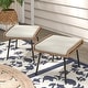 preview thumbnail 3 of 20, Moasis 5-Piece Outdoor Wicker Patio Bistro Set with Footrest Ottomans