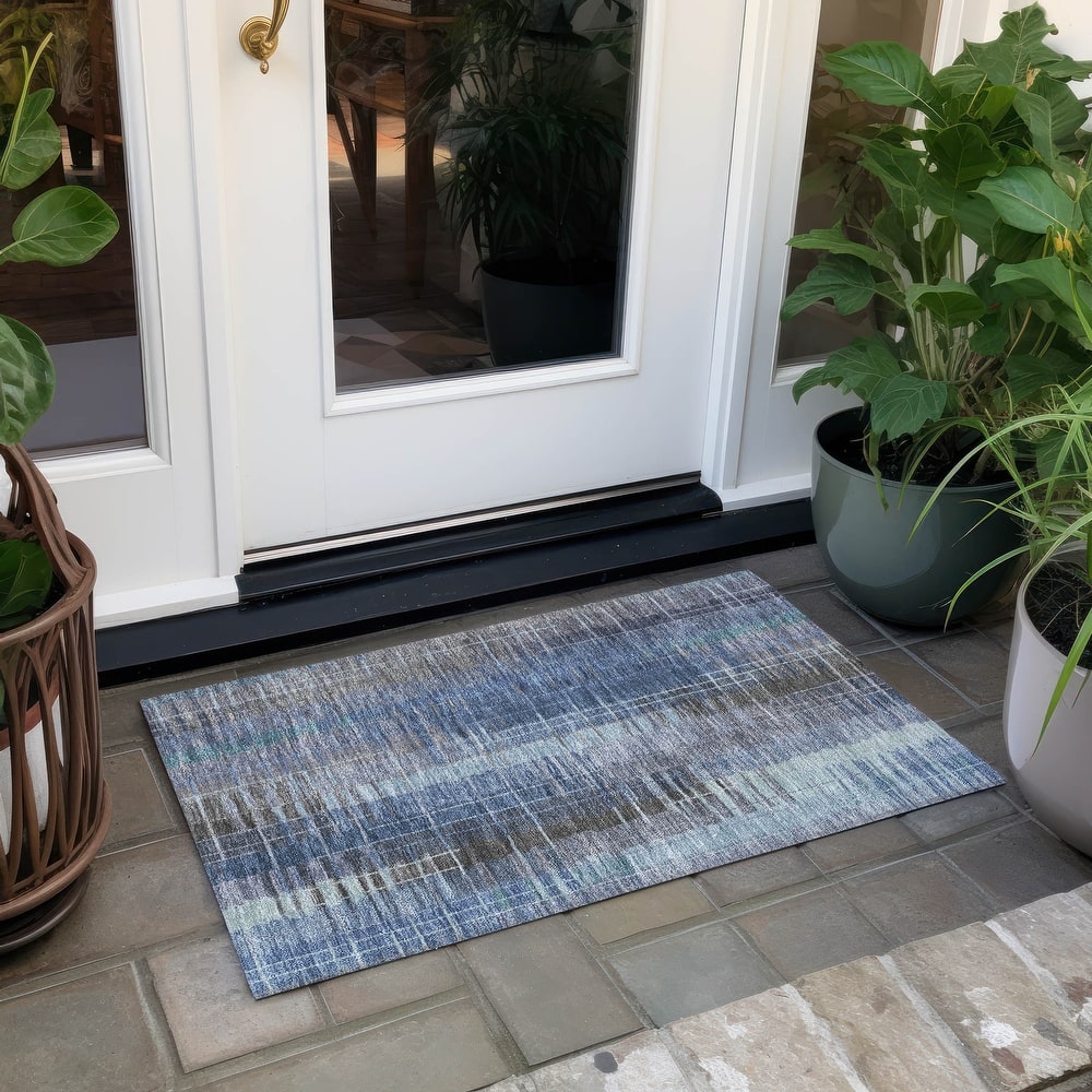 Machine Washable Indoor/ Outdoor Contemporary Aaron Chantille Rug