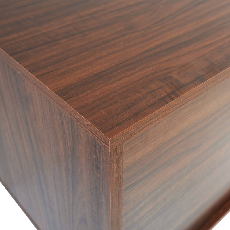 Rochester 2-Drawer 4-Shelf TV Stand Credenza with Iron Legs