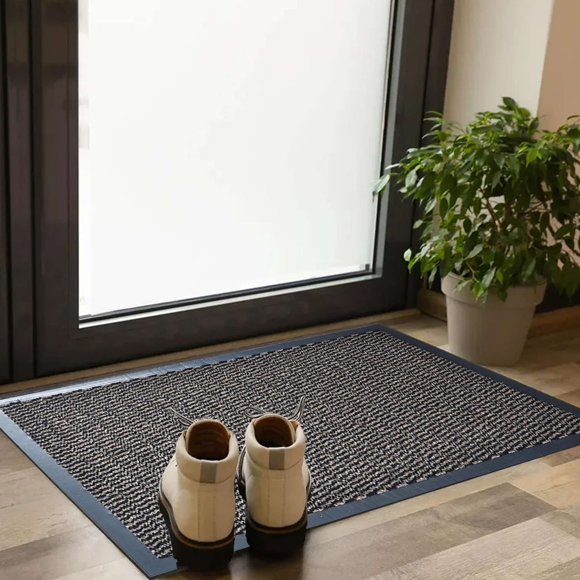 LiSA マット Lisa Heavy-Duty Non-Slip Rubber Door Mat for High Traffic Areas