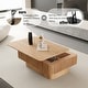 preview thumbnail 71 of 160, Modern Solid Wood Veneered Round/Oval/Rectangular Coffee Tea Table with Storage.