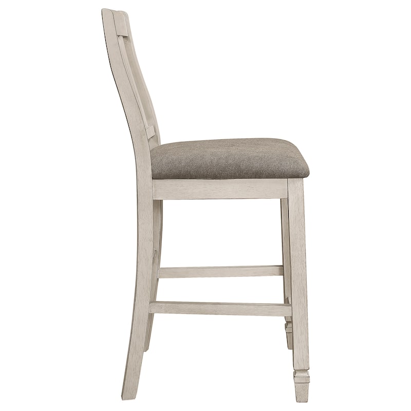 Sarasota Wood Counter Chair Rustic Cream and Fossil(Set of 2)