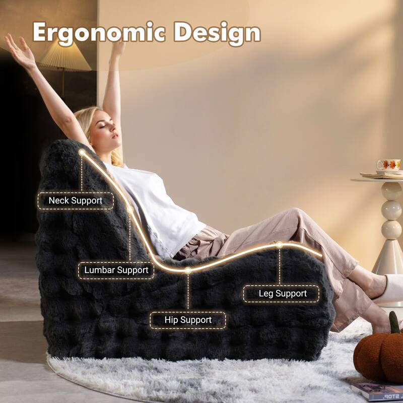 XIZZI Bean Bag Chair for Living Room Soft Plush Lounge Seating