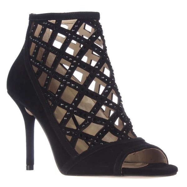 Shop MICHAEL Michael Kors Yvonne Caged Open Toe Dress Sandals, Black ...