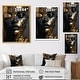 preview thumbnail 4 of 7, Designart "Black And Gold Gilded Woman Photo II" Woman Wall Decor Gold - Glam Hallway Framed Wall Art Decor