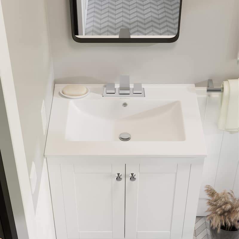 Swiss Madison Ceramic Vanity Top 24" with Single Faucet Hole