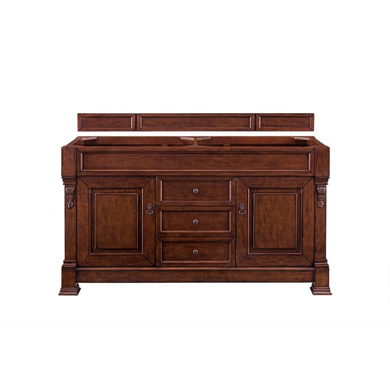 James Martin Vanities Brookfield 60" Double Vanity, Warm Cherry