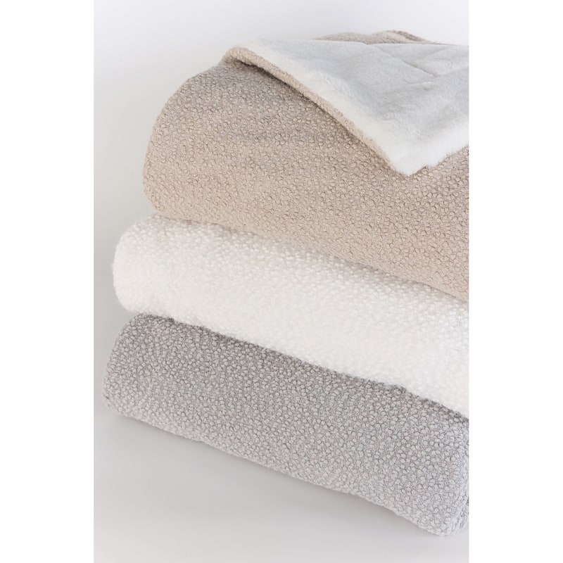 Jennifer Adams Chunky Boucle Throw Blanket