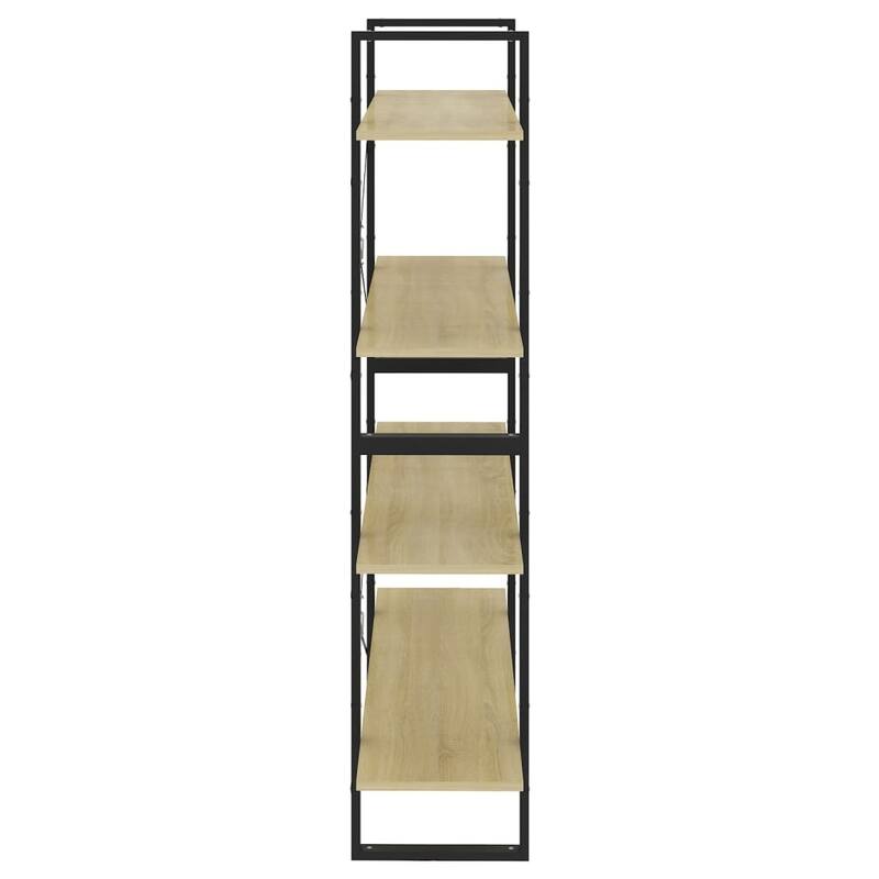 vidaXL Book Cabinet 55.1"/27.6" Multi Colors Engineered Wood/Solid Wood Pine