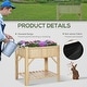 preview thumbnail 6 of 6, Outsunny 31x23x32 Inch 6 Pocket Garden Planter Box Vertical Raised Bed, Elevated Wood Standing Planters with Grow Grid, Legs