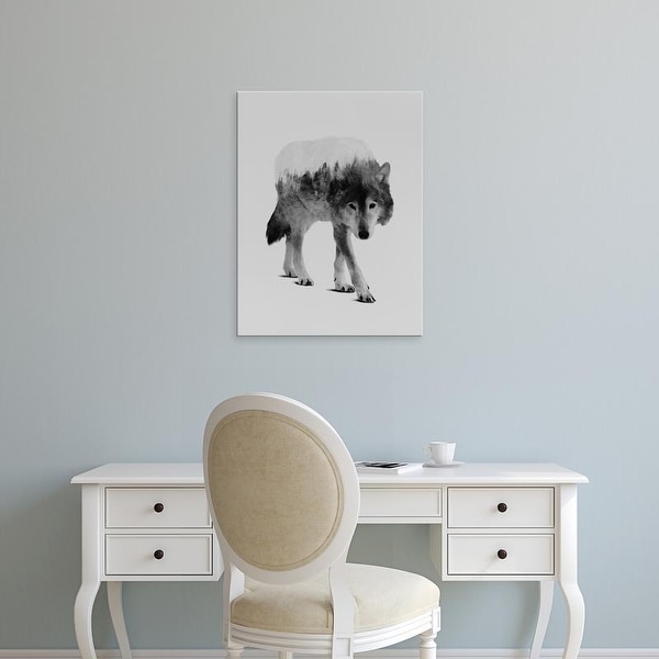 Easy Art Prints Andreas Lie's 'Wolf in the Woods' Premium Canvas Art