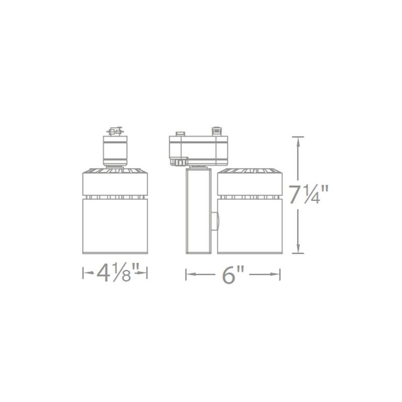 WAC Lighting Exterminator II H-Track 7" Tall LED Track Head - 25�