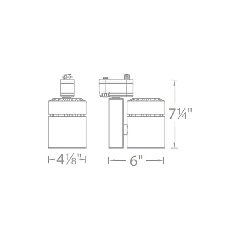 WAC Lighting Exterminator II J-Track 7" Tall LED Track Head - 55�