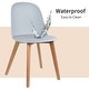 preview thumbnail 8 of 71, Set of 4 Plastic Dining Side Chair Wood For Event Kitchen Office Event Garden Patio Cafe Indoor Outdoor