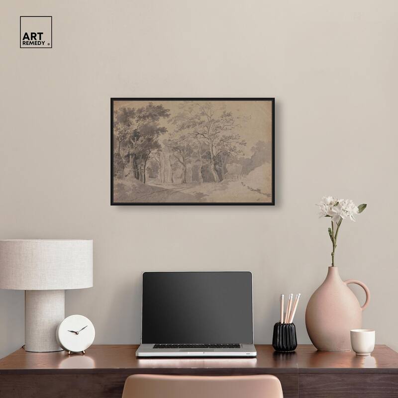 Grove with Road and Haycart Canvas by Art Remedy