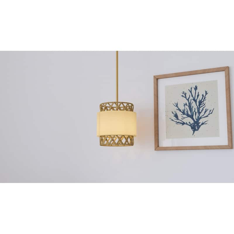 Kate 1-Light Brushed Gold Mini Pendant