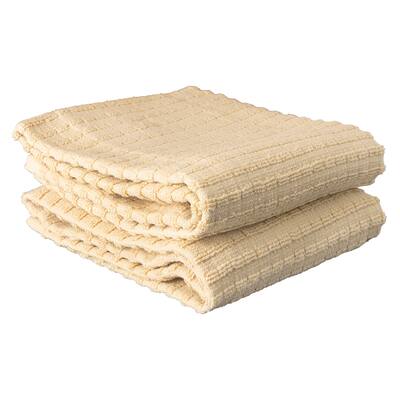 Royale Solid Latte Cotton Kitchen Towels (Set of 2)